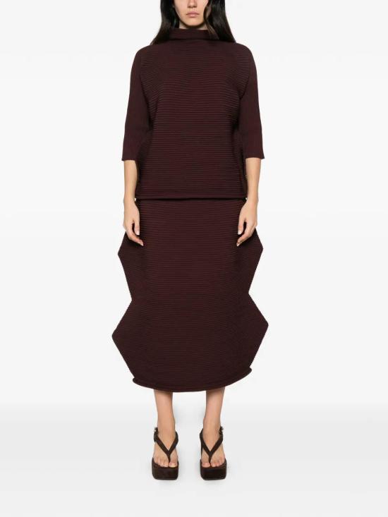 26FW 플리츠플리즈 터틀넥 PP68KK80147 BURGUNDY - PLEATS PLEASE