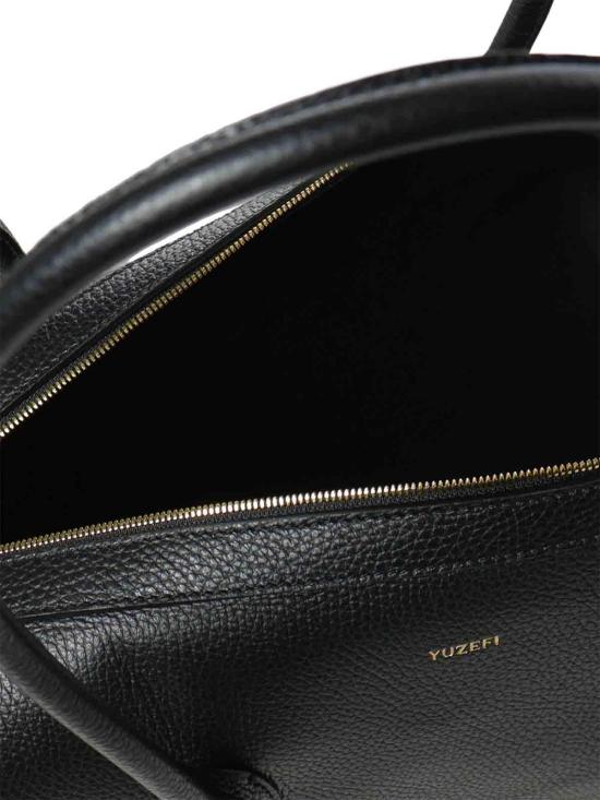 26SS 유제피 캐리어 BRIOCHEDUFFLEPEBBLEGRAINLEATHER BLACK - YUZEFI