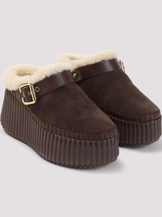 26FW 끌로에 뮬/슬리퍼 CH25W13CTX28X BROWN - CHLOE