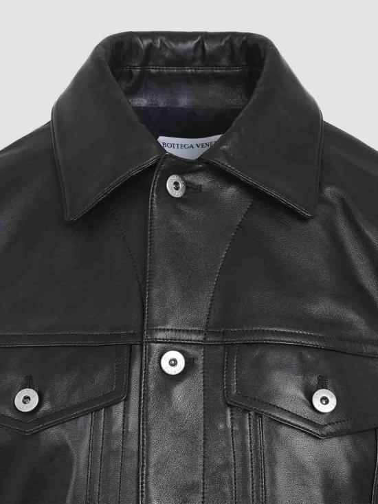 25FW 보테가베네타 가죽 자켓 857932V61D01010 BLACK - BOTTEGA VENETA