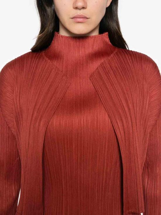 26FW 플리츠플리즈 가디건 PP68JO13249 RED - PLEATS PLEASE