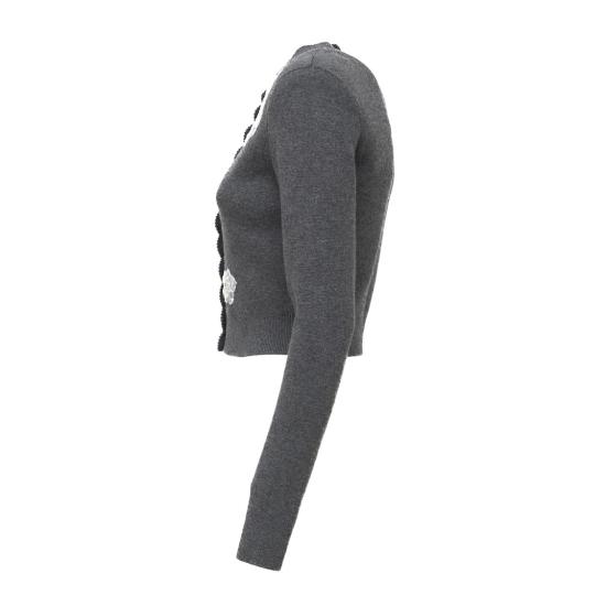 26FW 셀프 포트레이트 가디건 AW26150C GREY DOM - SELF PORTRAIT