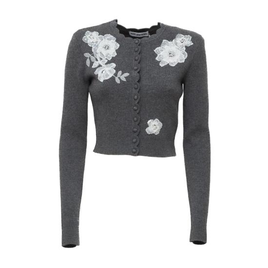 26FW 셀프 포트레이트 가디건 AW26150C GREY DOM