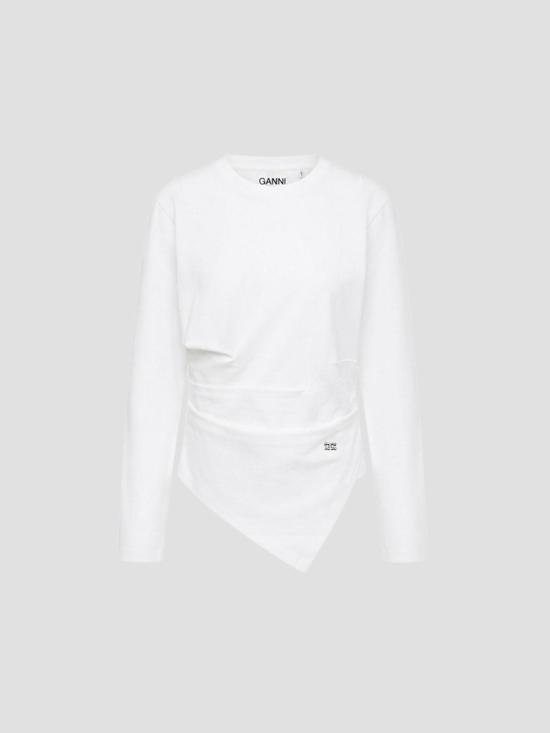 26FW 가니 긴팔 티셔츠 A1040543 151 BRIGHT WHITE DOM