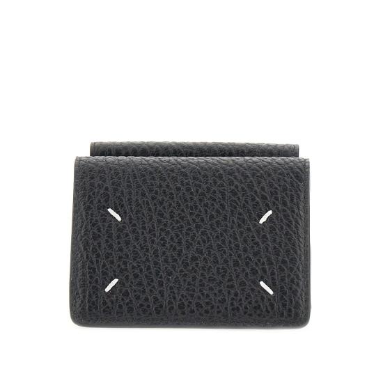 26FW 마르지엘라 포 스티치 레더 컴팩트 삼단 지갑 포 스티치 레더 컴팩트 삼단 지갑 S36UI0416P4455 Black