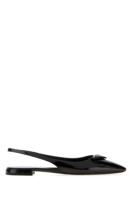 26FW 프라다 브러쉬드 레더 발레리나 플랫 슈즈 1F629OF010055 F0002 BLACK