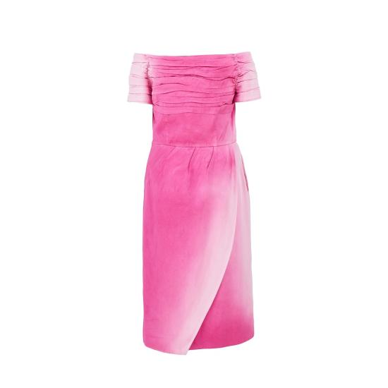 26FW 프라다 워시드 듀체스 드레스 P3T48XSOOO6668 Pink - PRADA
