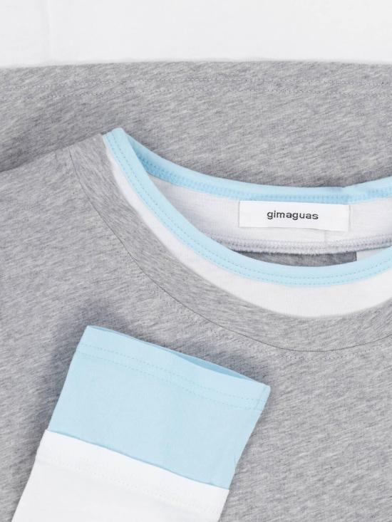 26FW 기마구아스 트리플 롱슬리브 티셔츠 TRIPLE TEE GREY WHITE DOM - GIMAGUAS