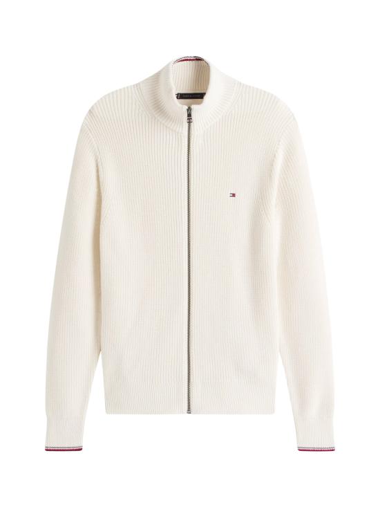 26FW 타미힐피거 집업 니트 MW0MW41517 Z00 WHITE
