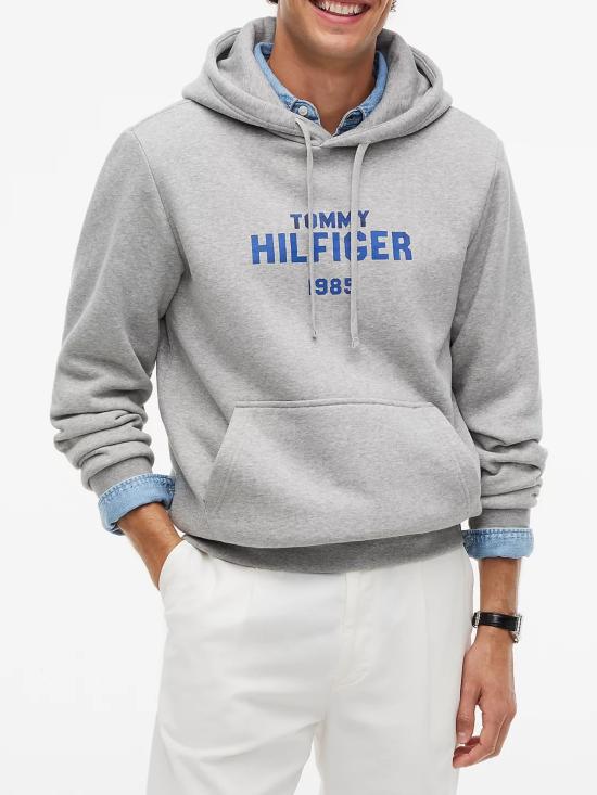 26FW 타미힐피거 후드 티셔츠 MW0MW44937 P01 GREY - TOMMY HILFIGER