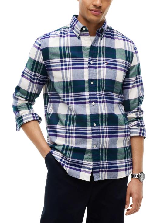 26FW 타미힐피거 긴팔 셔츠 MW0MW44592 0N1 GREEN - TOMMY HILFIGER