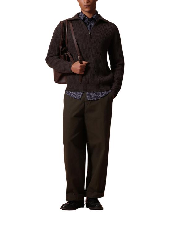 26FW 발렌타인 집업 니트 B2W2617W030 14724 BROWN - BALLANTYNE