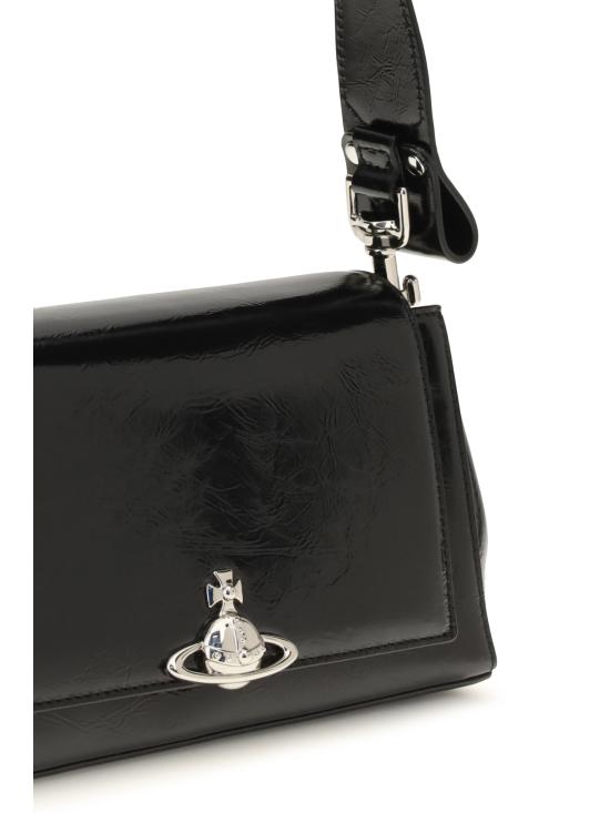 26FW 비비안웨스트우드 오르브 엠보싱 카프스킨 토트백 4602000WWL00EON401 BLACK - VIVIENNE WESTWOOD