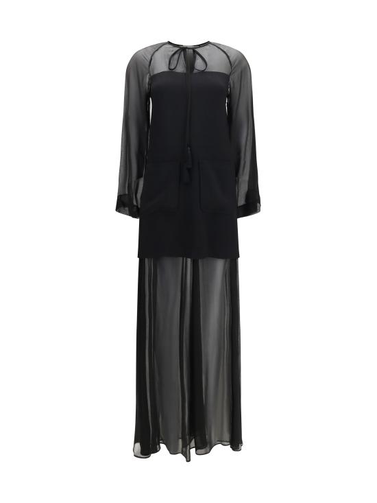 26FW 포르테포르테 미디 원피스 15364MYDRESSF50M8011 BLACK