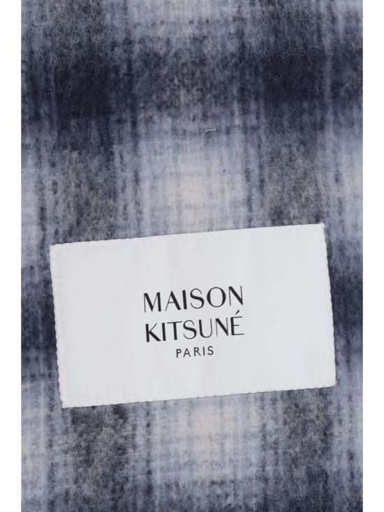 26FW 메종키츠네 머플러/스카프 MRUAT10WA00220615 CLASSIC NAVY ANTHRACITE - MAISON KITSUNE