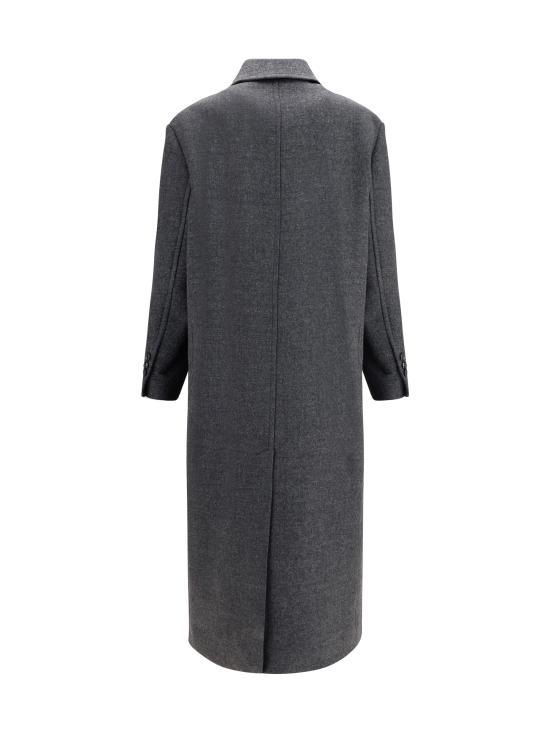 26FW 아미 울 더블 브레스트 롱 코트 FCO458WV0078A189 GRIS CARBONE - AMI