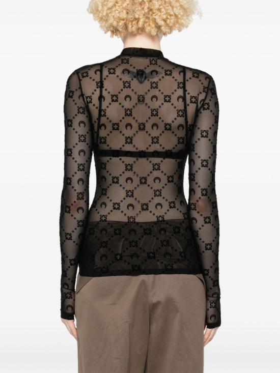 26FW 마린세르 긴팔 티셔츠 WTO388ACJER0005BK99 BLACK - MARINE SERRE