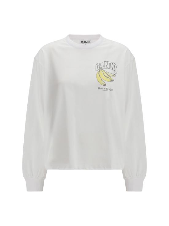 26SS 가니 롱슬리브 프루트 티셔츠 A1050059151 BRIGHT WHITE