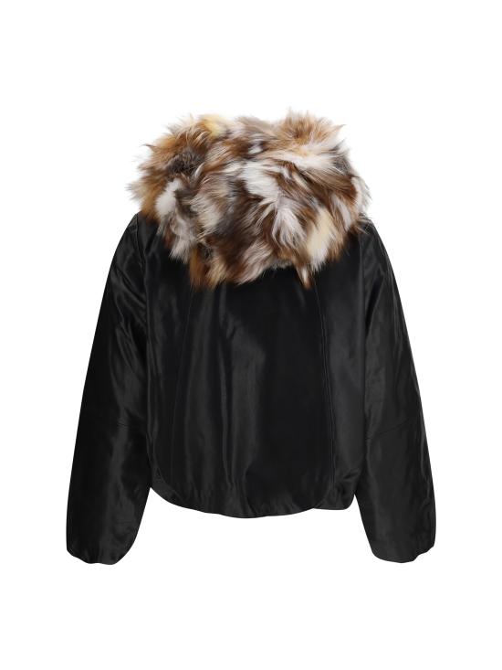 26FW 무스너클 자켓 M36LL306GF1987 BLACK W PATCHWORK FUR - MOOSE KNUCKLES