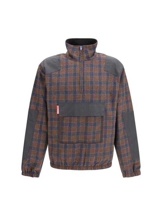 26FW 쥐알텐케이 집업 니트 ER024373DY1B BROWN BLU PLAID