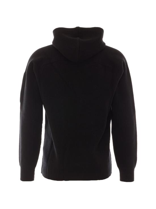 26FW 씨피 컴퍼니 램스울 렌즈 니트 후드 스웨터 21CMKN098A110149A 999 BLACK - C.P. COMPANY
