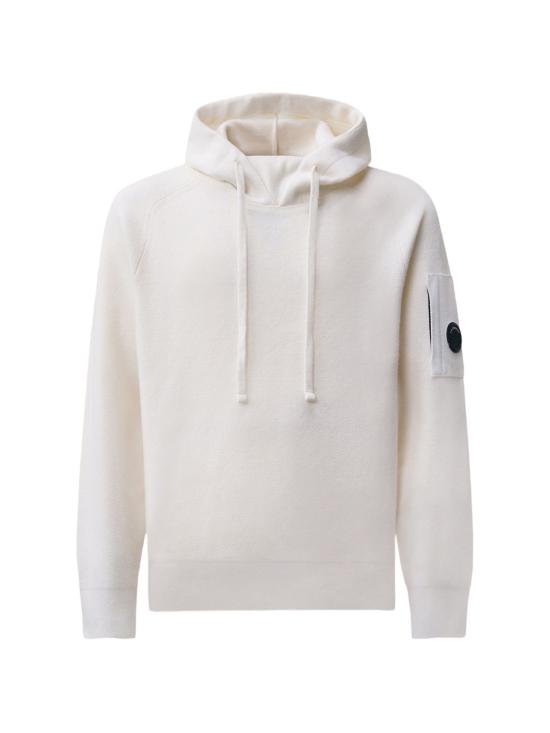 26FW 씨피 컴퍼니 램스울 렌즈 니트 후드 스웨터 21CMKN098A110149A 103 GAUZE WHITE