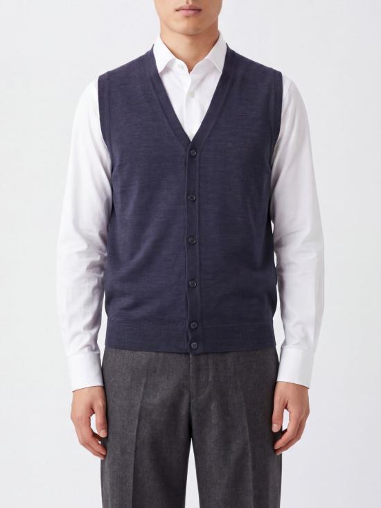 26FW 자노네 니트 베스트 811946Z0290 N7027 Grey