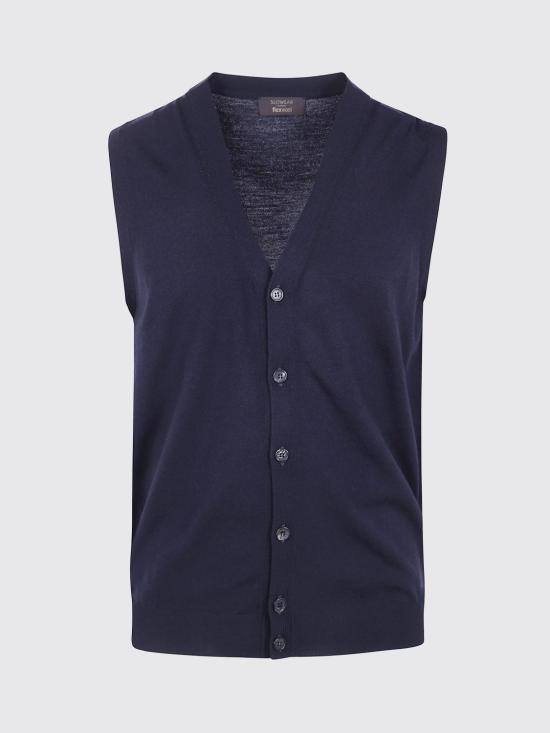 26FW 자노네 니트 베스트 811946Z0290 N0011 Blue - ZANONE