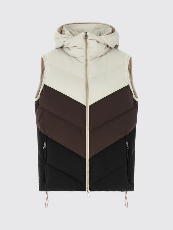 26FW 키톤 패딩 조끼 D62637K0589L01 BEIGEMARRONENERO Multicolor - KITON