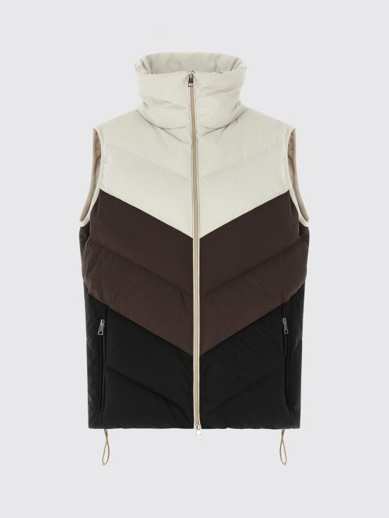 26FW 키톤 패딩 조끼 D62637K0589L01 BEIGEMARRONENERO Multicolor - KITON