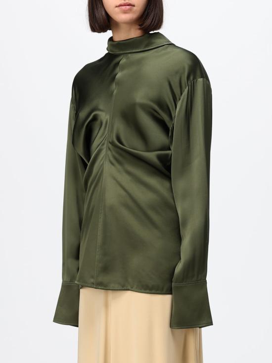 26FW 토템 블라우스 254WRT0618FB0020 136 Green - TOTEME
