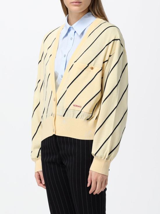 26FW 베르사체 가디건 10253441A18351 1W150 Yellow Cream - VERSACE