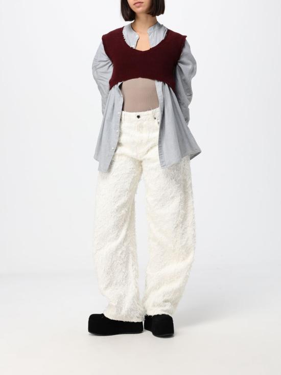 26FW 마르지엘라 크롭 니트 탱크 탑 크롭 니트 탱크 탑 S29FB0112M13337 211 Burgundy - MAISON MARGIELA