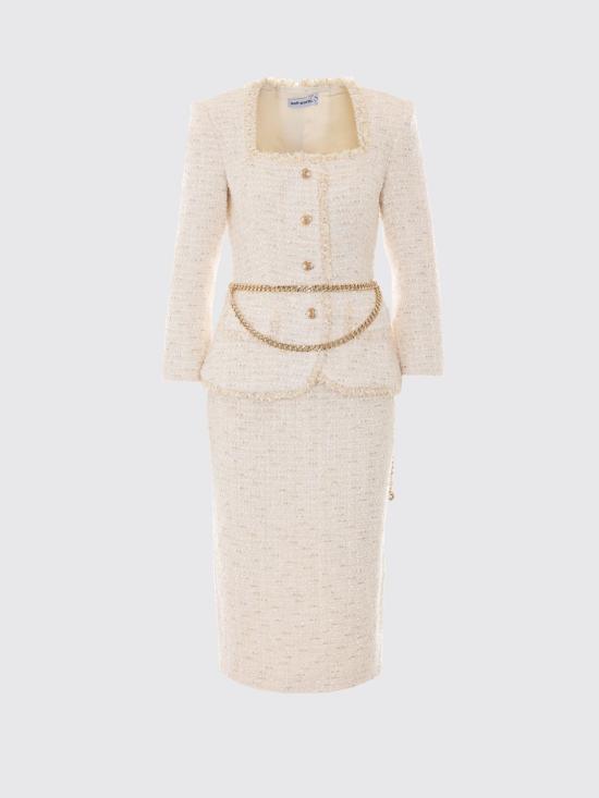 26FW 셀프 포트레이트 미디 원피스 AW26059MAC CREAM White - SELF PORTRAIT