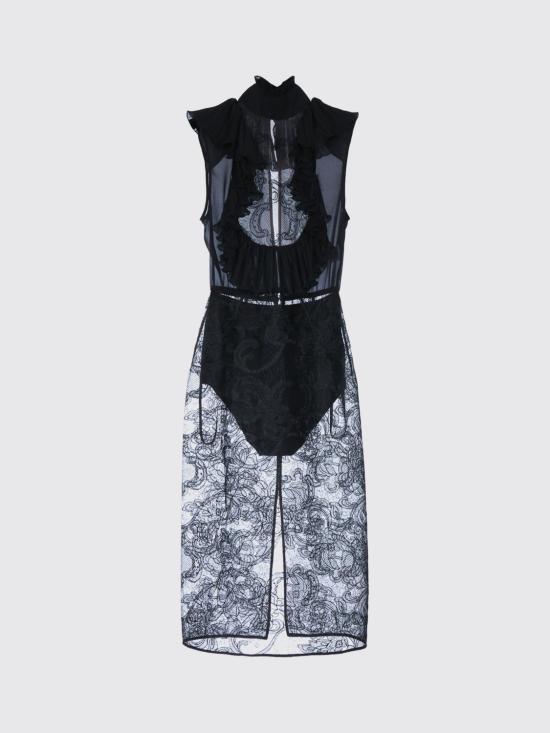 26FW 엘리자베타프랜치 롱 원피스 AB03567E2 110 Black - ELISABETTA FRANCHI