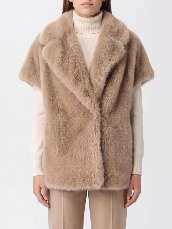 26FW 에르노 롱 헤어 퍼 터치 베스트 롱 헤어 퍼 터치 베스트 GC000607D12908 1985 Beige