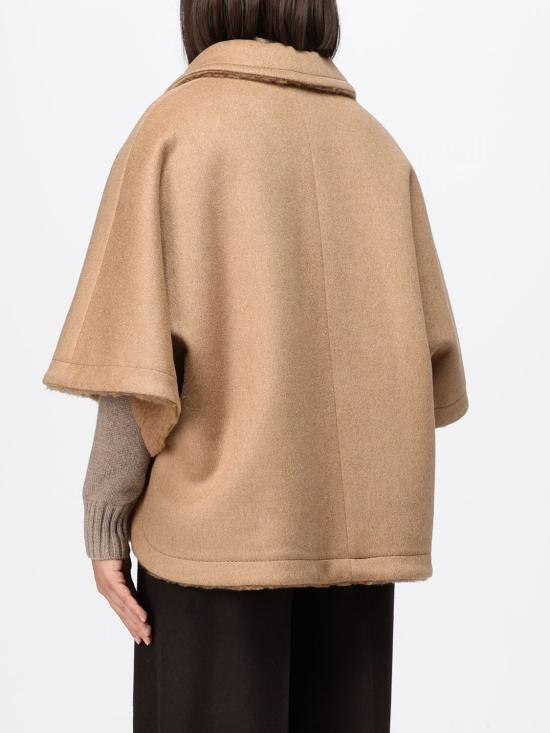 26FW 막스마라 더블 브레스트 리버시블 카멜 헤어 케이프 코트 2624736022600 001 Camel - MAX MARA