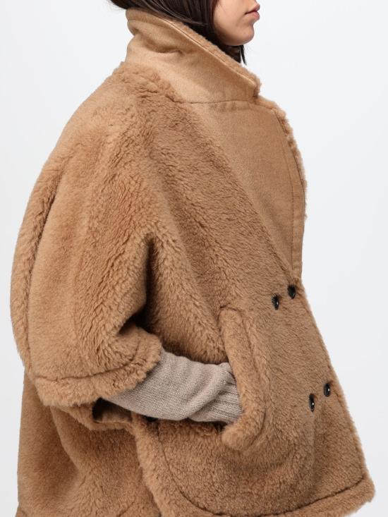 26FW 막스마라 더블 브레스트 리버시블 카멜 헤어 케이프 코트 2624736022600 001 Camel - MAX MARA