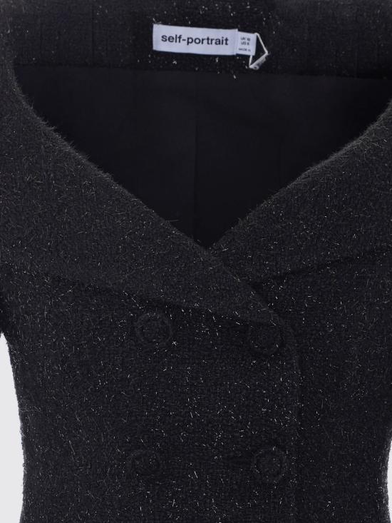 26FW 셀프 포트레이트 미디 원피스 AW26057SB Black - SELF PORTRAIT