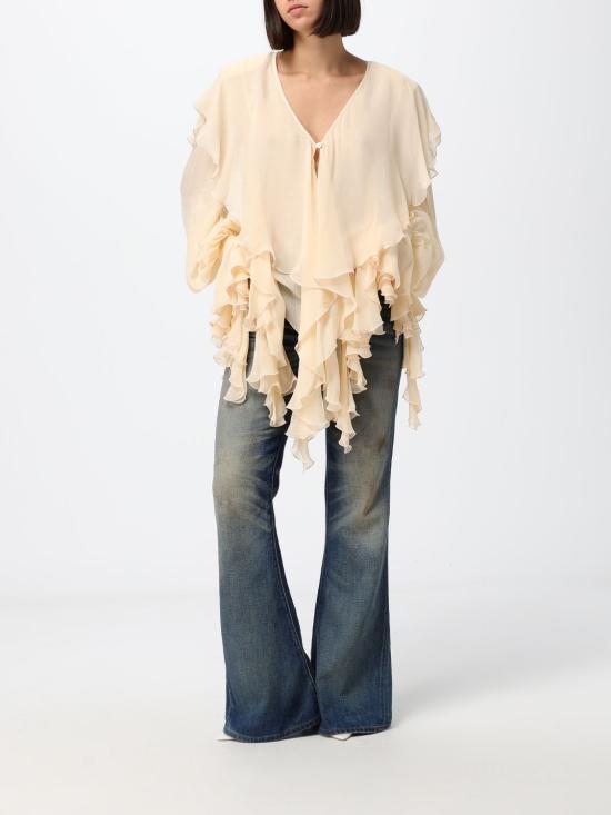 26FW 블루마린 블라우스 RF6071T6679 X0818 Yellow Cream - BLUMARINE