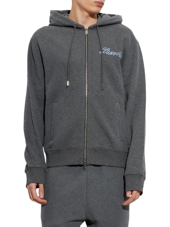 26FW 랑방 후드 티셔츠 RM HO0007 F013 A26 Grey - LANVIN