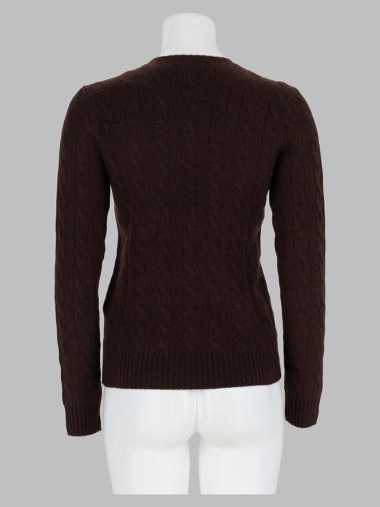 26FW 폴로 랄프로렌 폴로 자수 케이블 니트 스웨터 211971865 507CEDARHEATHER BROWN - POLO RALPH LAUREN