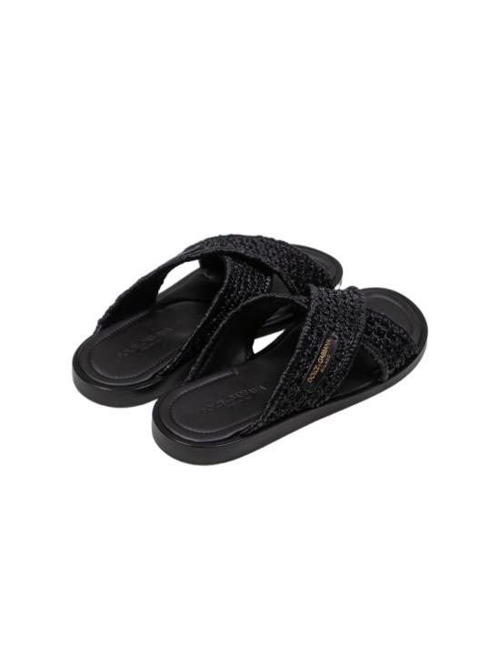 26FW 돌체앤가바나 뮬/슬리퍼 A80618 A0675 Black - DOLCE & GABBANA