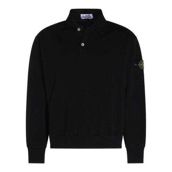 26FW 스톤 아일랜드 튜블라 코튼 플리스 폴로 스웨트셔츠 L2S156100054S0458V0029 Black