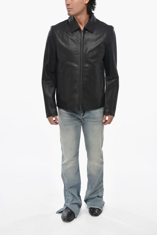  디젤 가죽 자켓 A15484 0IGAM 9XXXY Black - DIESEL