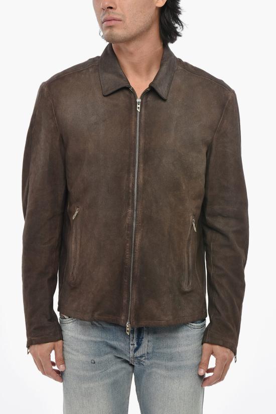 디젤 가죽 자켓 A14620 0HNAC 7DD Brown