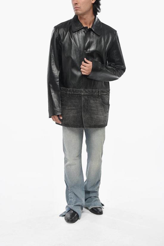  디젤 가죽 자켓 A14752 0IPAG 9XX Black - DIESEL