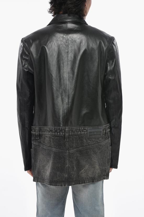  디젤 가죽 자켓 A14752 0IPAG 9XX Black - DIESEL