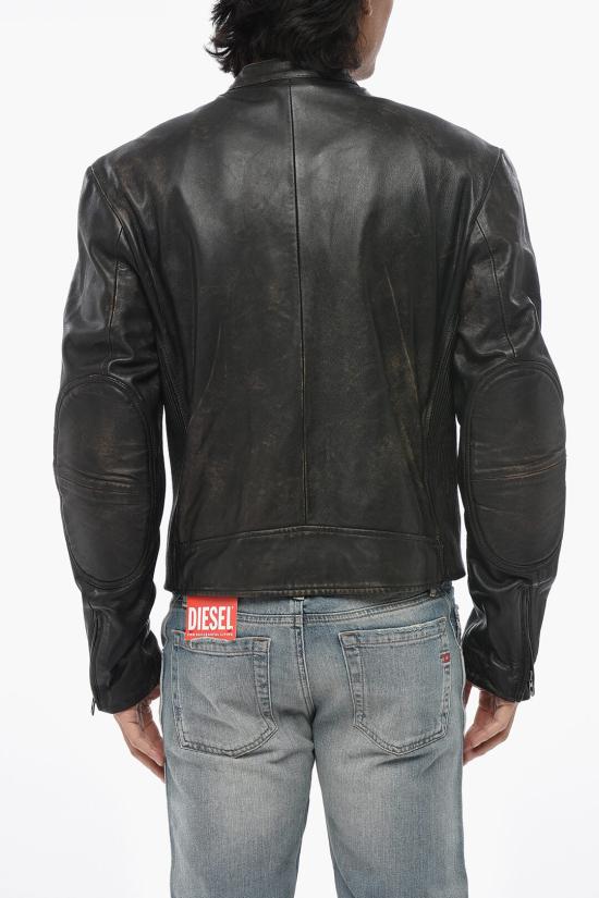  디젤 가죽 자켓 A19352 0LIBX 7DD Black - DIESEL