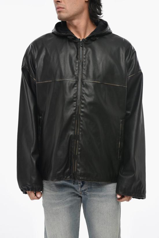  디젤 가죽 자켓 A17277 0IKAR 900 Black